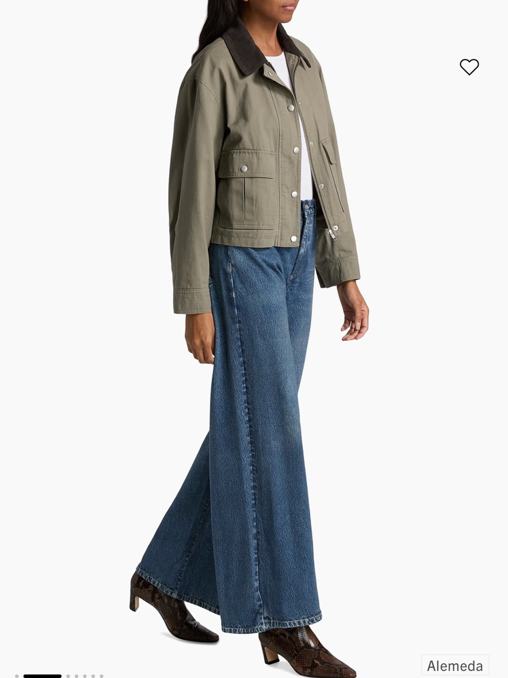 Rag & Bone Miramar Terry Sofie Wide Leg High Rise Jeans Pants.